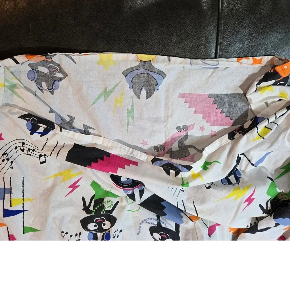 Unbranded‎ Cartoon Skater Cat Twin Duvet Cover Multicolor Retro 90s Style Good